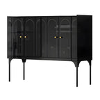Modern Plastic/Acrylic Sideboard Cabinets with Shelves in Red