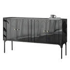Modern Plastic/Acrylic Sideboard Cabinets with Shelves in Red