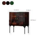 Modern Plastic/Acrylic Sideboard Cabinets with Shelves in Red