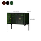 Modern Plastic/Acrylic Sideboard Cabinets with Shelves in Red