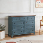 Stylish White Wooden Chest with 9-Drawers for Bedroom