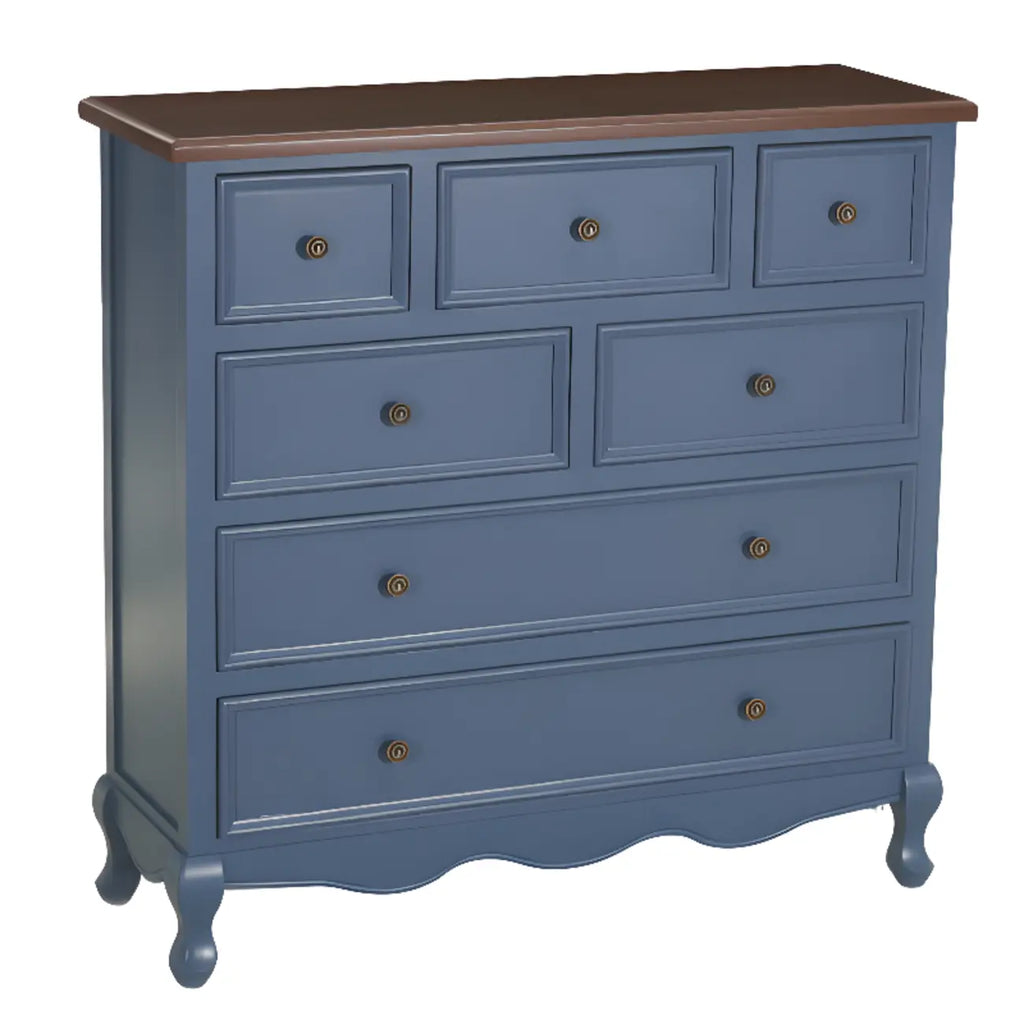 Stylish White Wooden Chest with 9-Drawers for Bedroom