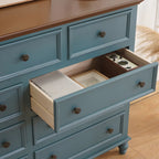 Stylish White Wooden Chest with 9-Drawers for Bedroom