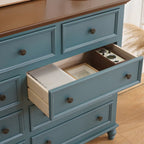 Stylish White Wooden Chest with 9-Drawers for Bedroom