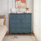 Stylish White Wooden Chest with 9-Drawers for Bedroom