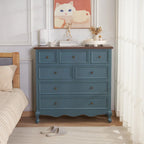 Stylish White Wooden Chest with 9-Drawers for Bedroom