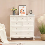 Stylish White Wooden Chest with 9-Drawers for Bedroom