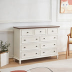 Stylish White Wooden Chest with 9-Drawers for Bedroom