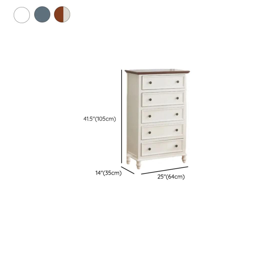 Stylish White Wooden Chest with 9-Drawers for Bedroom