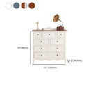 Stylish White Wooden Chest with 9-Drawers for Bedroom