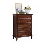 Traditional Brown Bronze Handle Wood 7-Drawer Dresser