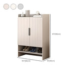 Vertical Wooden White Shoe Cabinet with Doors