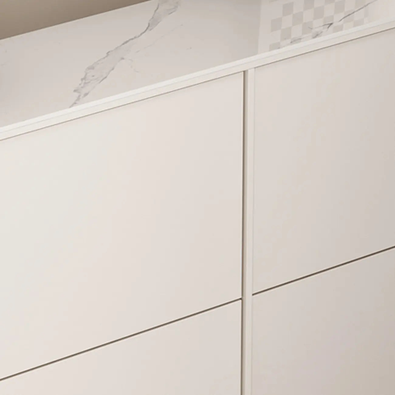 Modern White Wood Entryway Drop-Front Shoe Cabinet