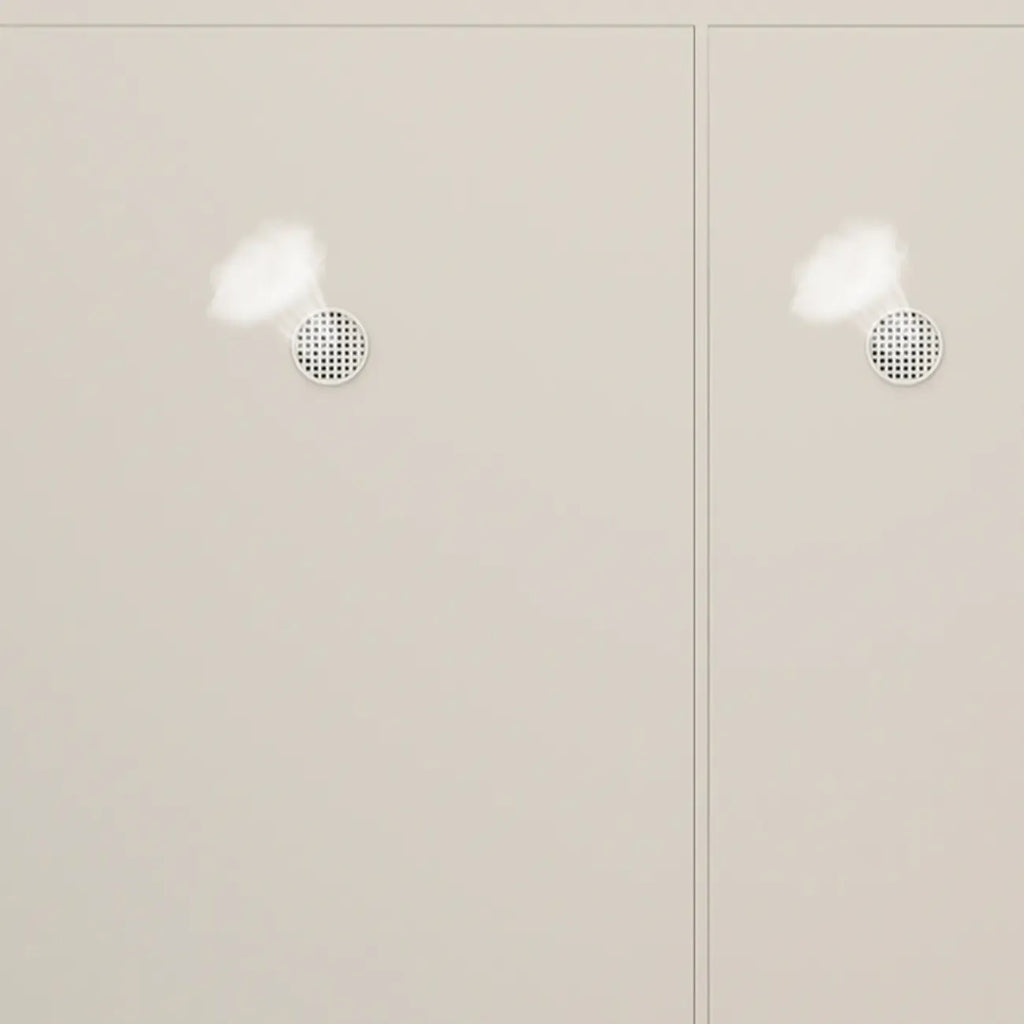 Modern White Wood Entryway Drop-Front Shoe Cabinet