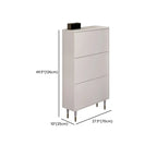 Modern White Wood Entryway Drop-Front Shoe Cabinet