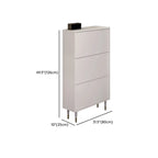 Modern White Wood Entryway Drop-Front Shoe Cabinet