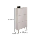 Modern White Wood Entryway Drop-Front Shoe Cabinet
