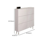 Modern White Wood Entryway Drop-Front Shoe Cabinet