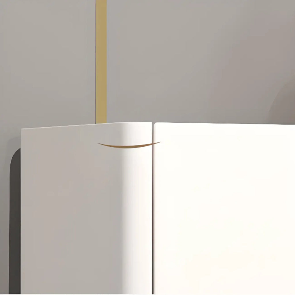 Grey/White Wood Hidden Storage Shoe Cabinet for Entryway