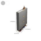 Grey/White Wood Hidden Storage Shoe Cabinet for Entryway