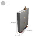 Grey/White Wood Hidden Storage Shoe Cabinet for Entryway