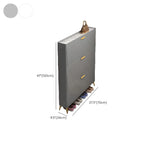 Grey/White Wood Hidden Storage Shoe Cabinet for Entryway