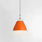 Industrial Orange Metal Pendant Light for Dining Room