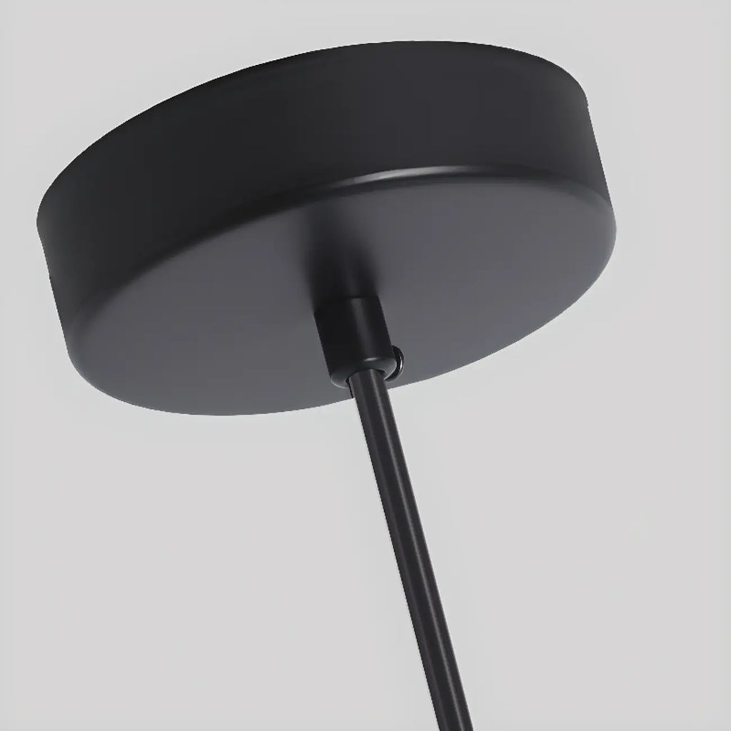 Industrial Orange Metal Pendant Light for Dining Room