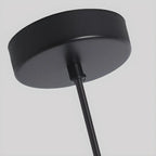 Industrial Orange Metal Pendant Light for Dining Room