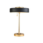 Gold Geometric Bedside Lamp with Pull Chain Switch