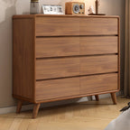 Cube Brown Wooden Console Chest in 8-Drawer