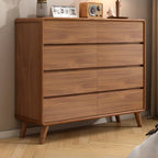 Cube Brown Wooden Console Chest in 8-Drawer