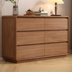 Cube Brown Wooden Console Chest in 8-Drawer