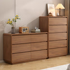 Cube Brown Wooden Console Chest in 8-Drawer