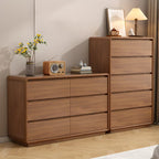 Cube Brown Wooden Console Chest in 8-Drawer