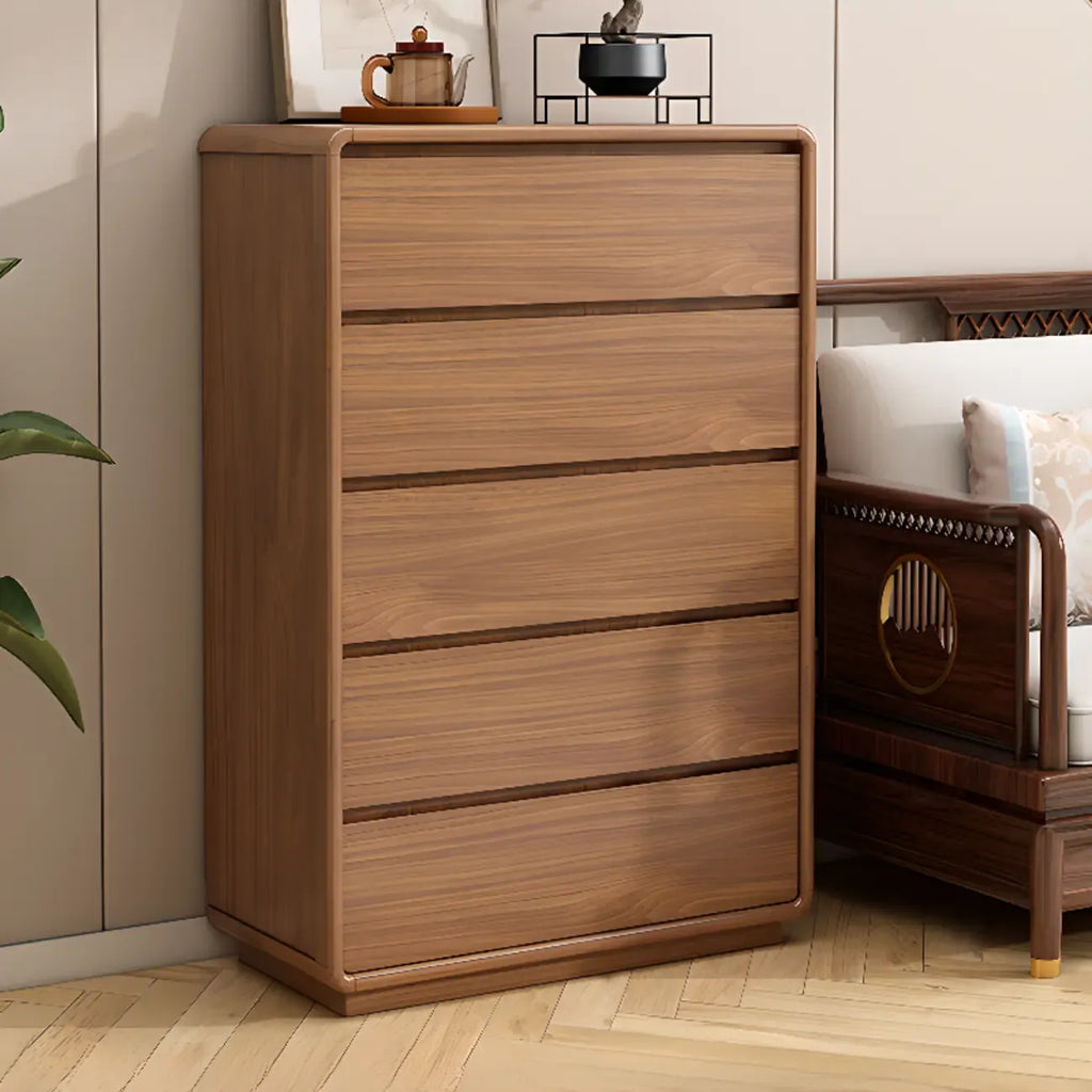 Cube Brown Wooden Console Chest in 8-Drawer