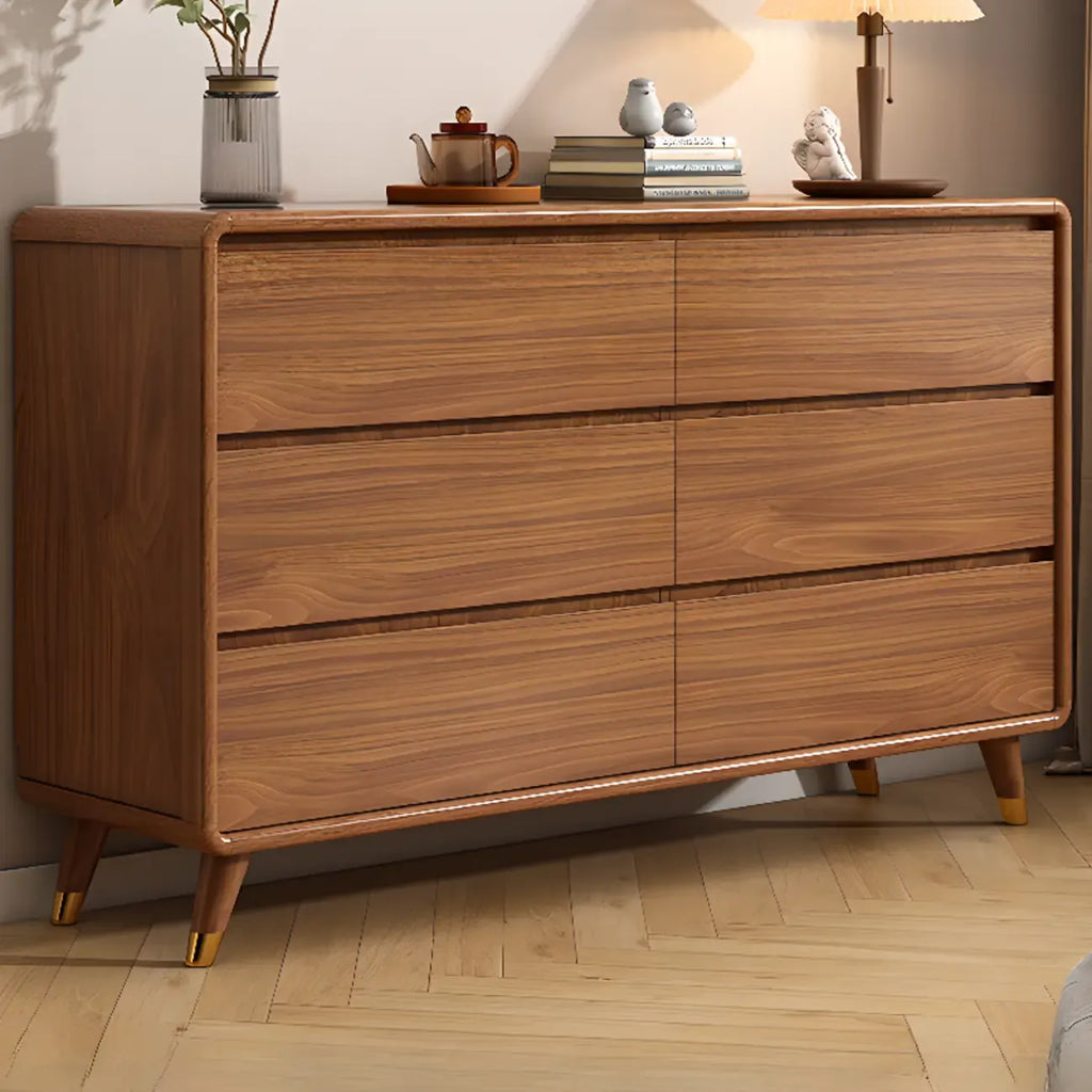 Cube Brown Wooden Console Chest in 8-Drawer