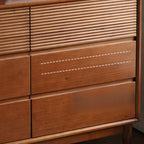 Rustic Brown Medium Wood Double Dresser in Horizontal