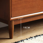 Rustic Brown Medium Wood Double Dresser in Horizontal