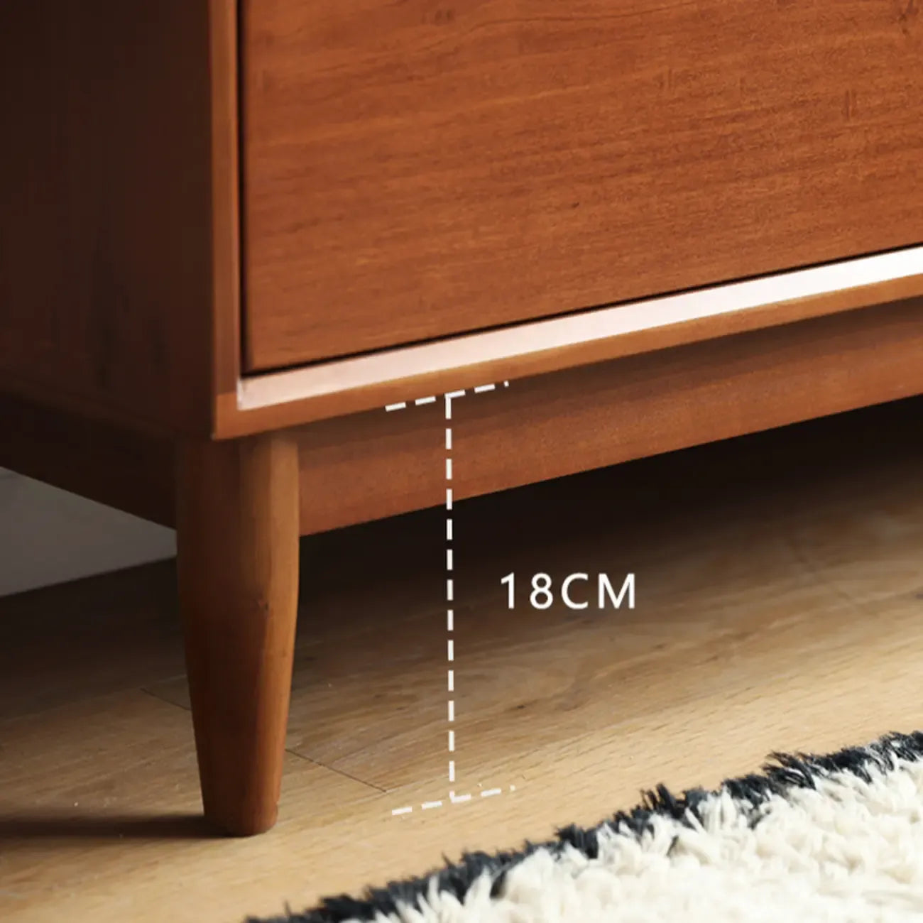 Rustic Brown Medium Wood Double Dresser in Horizontal