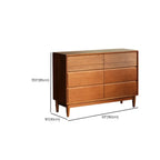 Rustic Brown Medium Wood Double Dresser in Horizontal