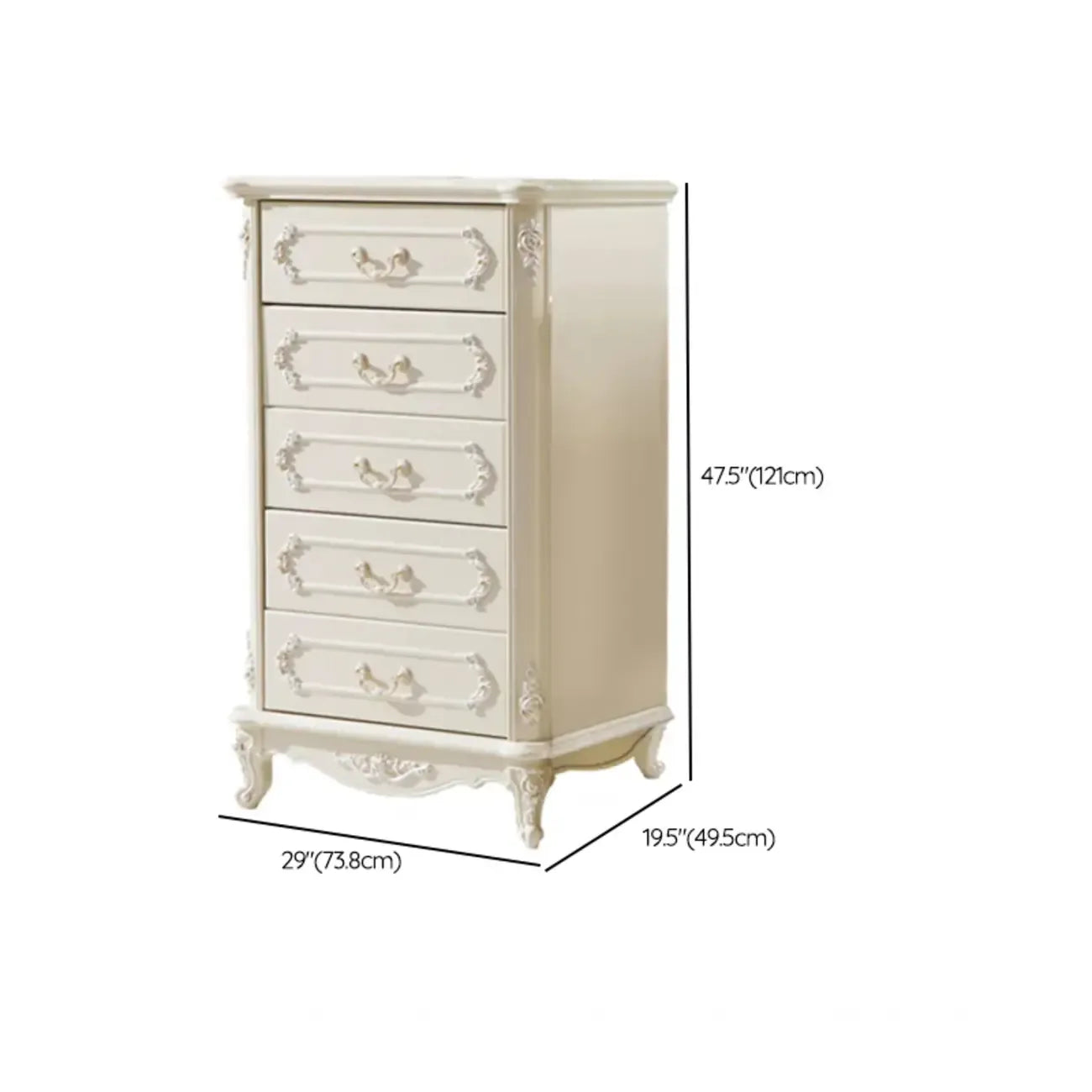 Nordic Wooden Narrow Single 3-Drawer Dresser