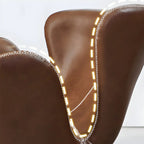 Faux Leather Upholstered Rocking Chair Stylish 2 Seat for Indoor