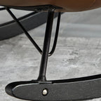 Faux Leather Upholstered Rocking Chair Stylish 2 Seat for Indoor