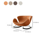 Faux Leather Upholstered Rocking Chair Stylish 2 Seat for Indoor