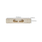 63 Contemporary White Pine Wood TV Stand with 4 Drawers