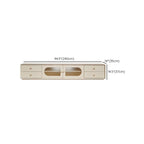 63 Contemporary White Pine Wood TV Stand with 4 Drawers