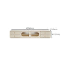 63 Contemporary White Pine Wood TV Stand with 4 Drawers