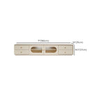 63 Contemporary White Pine Wood TV Stand with 4 Drawers