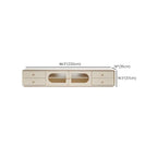 63 Contemporary White Pine Wood TV Stand with 4 Drawers